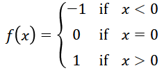 A screenshot of a piecewise function f of x with three lines of expressions. The different parts of the expressions are in the same columns for easy navigation.